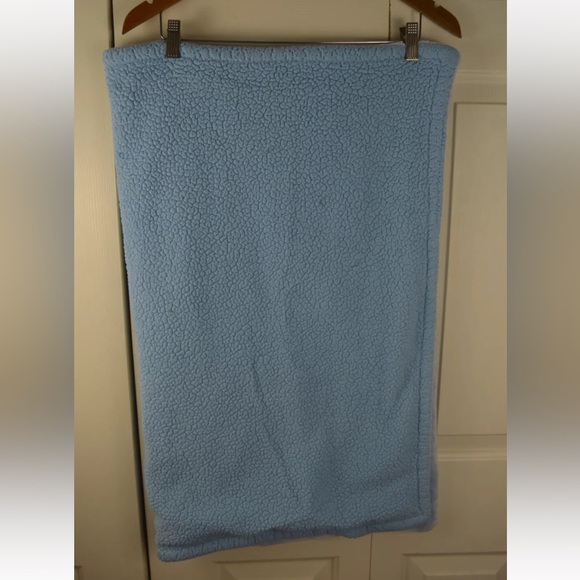 Idea Nuova Solid Light Blue Baby Blanket Plush Sherpa Security Lovey Thick - Picture 6 of 9